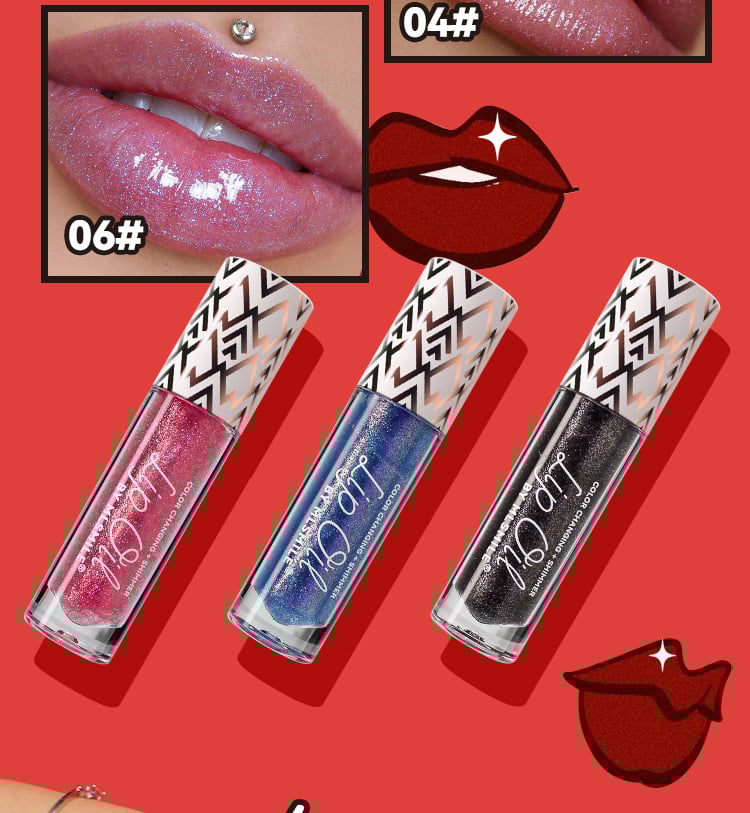 💝MLSMILE Pearlescent Color Changing Lip Gloss