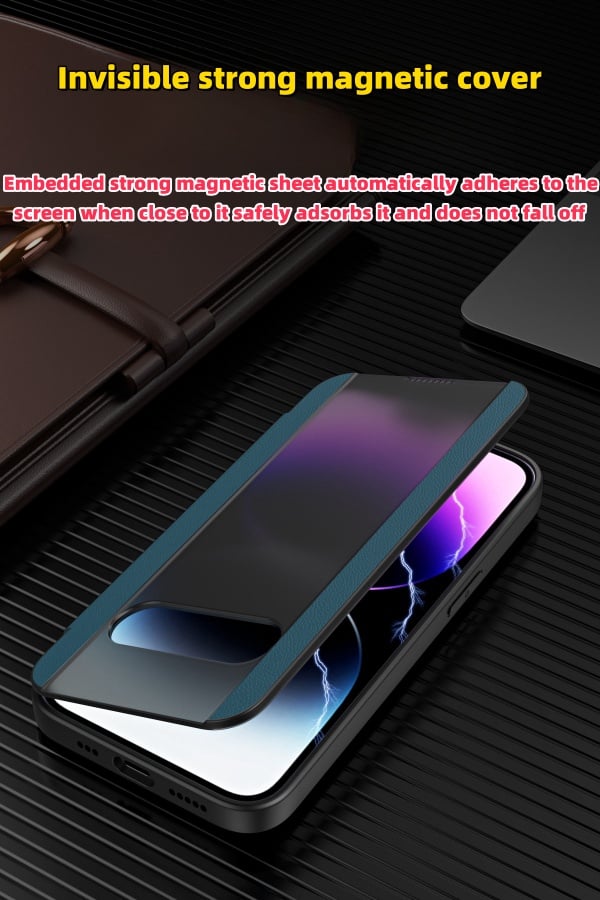 Strong Magnetic Flip Stand Apple Phone Case