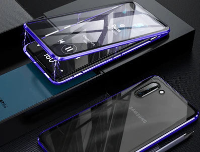 Magnetic Tempered Glass Double-sided Phone Case For Samsung