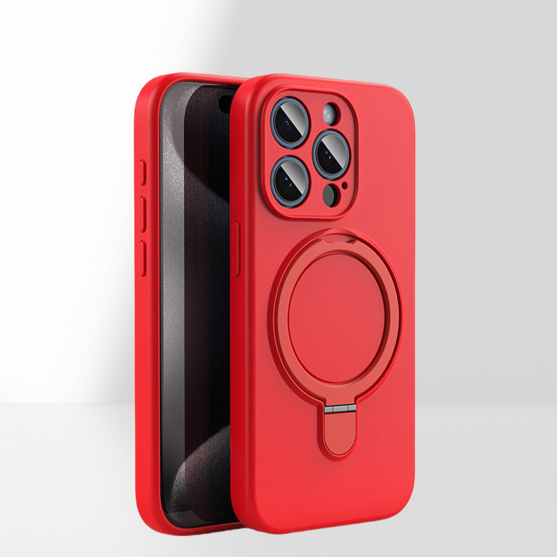 Liquid Silicone Rotating Magnetic Holder Case For iPhone