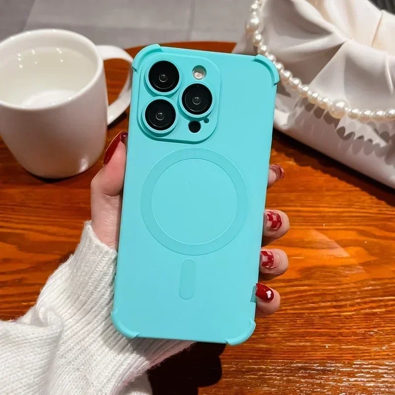 Silicone Shockproof Soft  Wireless Charge  Lens Protection Case