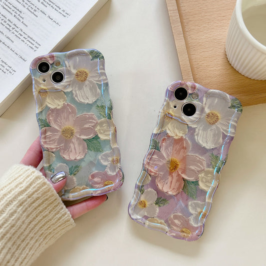 🌸Colorful Retro Oil Painting Print iPhone Case