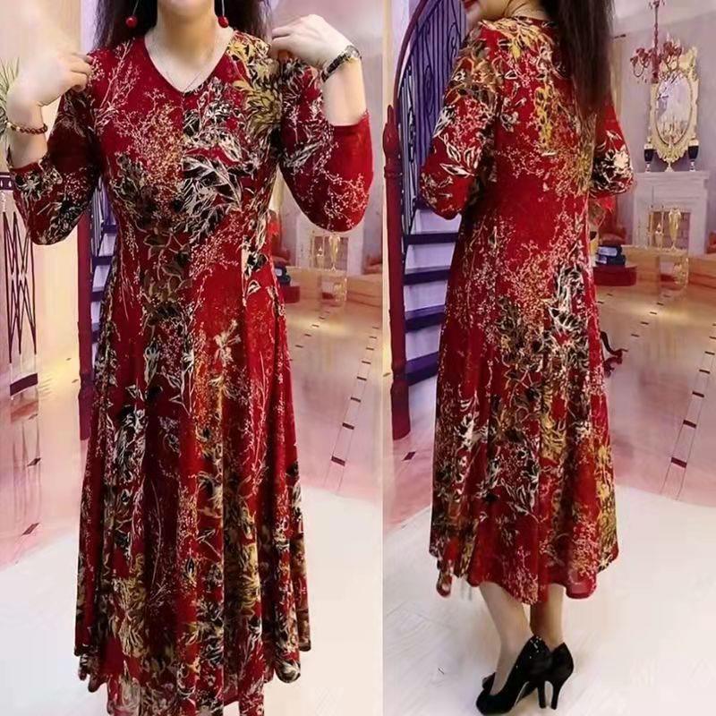 💥Hot Sale 49% Off Elegant Women's Floral V-Neck Dress👗