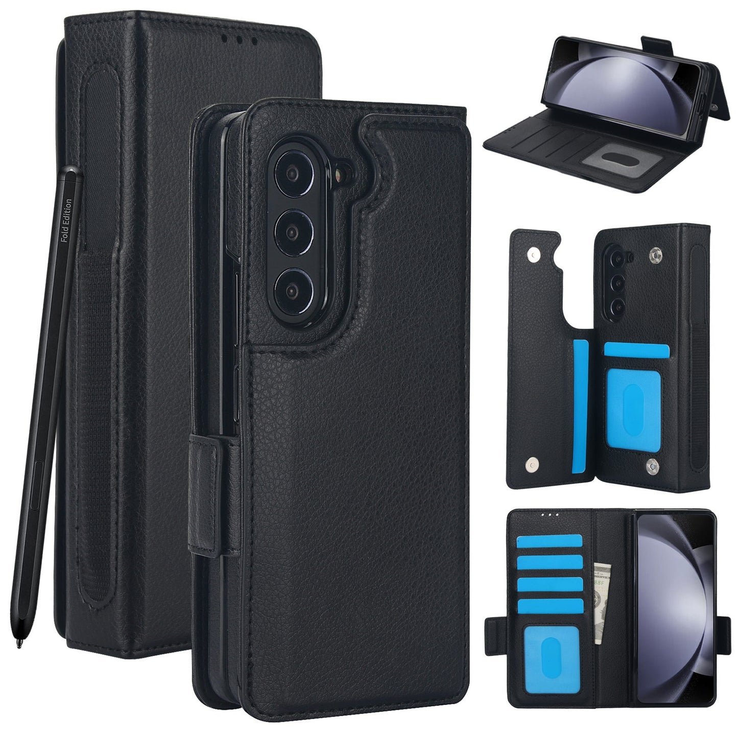 Suitable for Samsung ZFold3/4/5 Multifunctional Leather Case