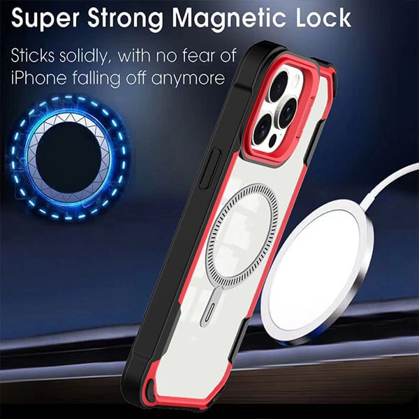 Anti-drop stand transparent magnetic phone case