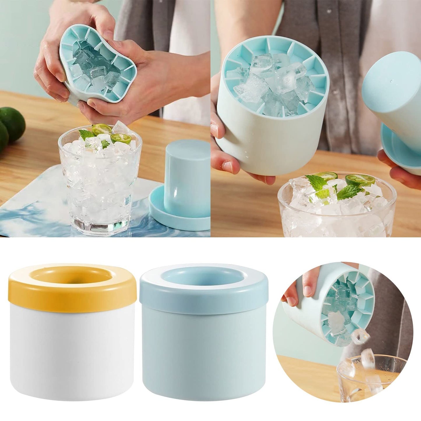 Silicone ice cube maker cup