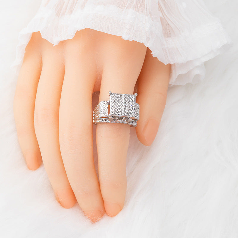 Vintage Micropaved Zirconia Love Ring