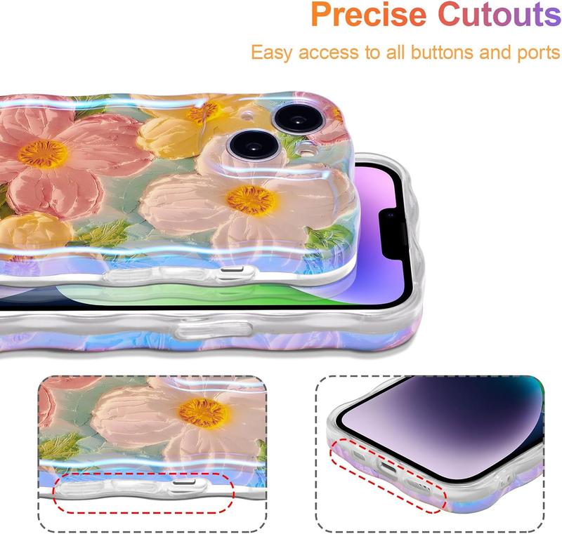 🌸Colorful Retro Oil Painting Print iPhone Case