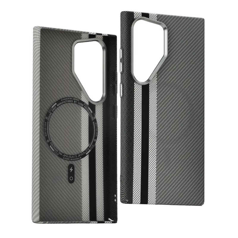 Trendy Carbon Fibre Wireless Case for Samsung