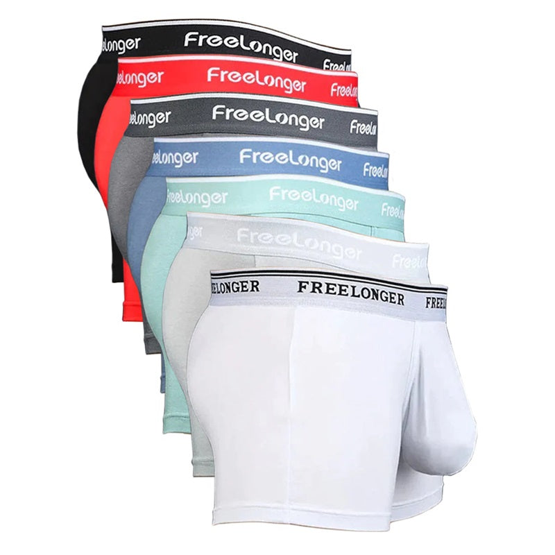 FreeLonger Men's Comfy Separate Big Pouch Boxer Briefs