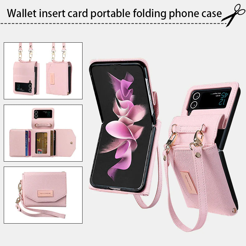 For Samsung ZFlip6/5/4/3 Folding Screen Wallet Phone Case