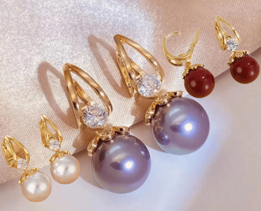 Sparkly Huggie Dangle Earrings