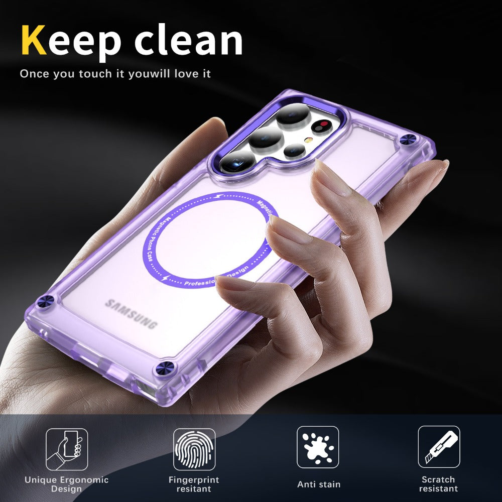 Translucent Hybrid Armor Shockproof Case For Samsung