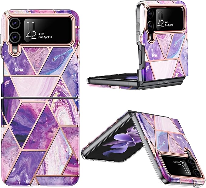 Marble Pattern Phone Case For Galaxy Z Flip 3 / Galaxy Z Flip 4 / Galaxy Z Flip 5 / Galaxy Z Flip 6