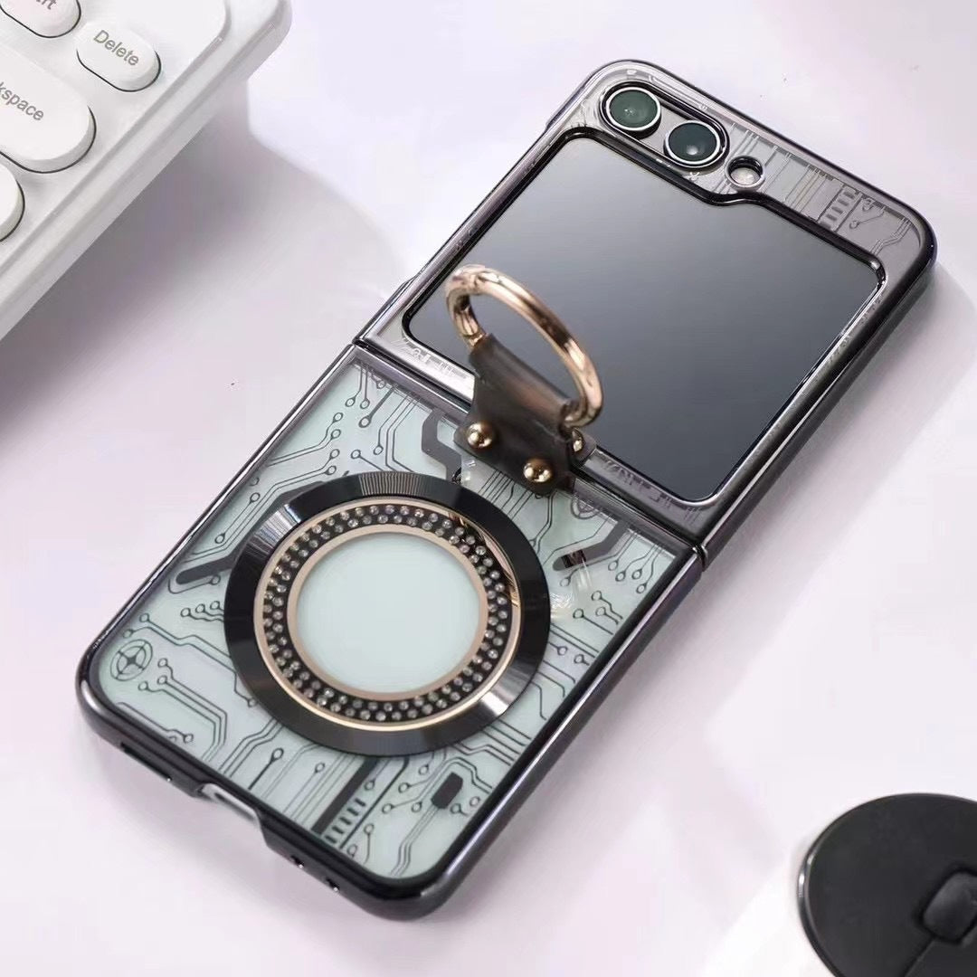 Plating Mechanical Circuit Diagram Magnetic Phone Case