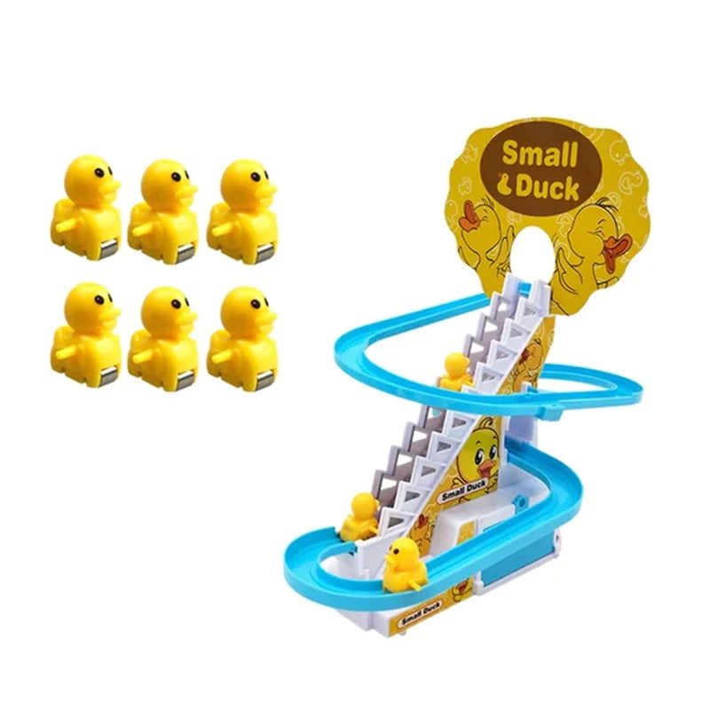🦆Electric duck slide track with lights and music🦆