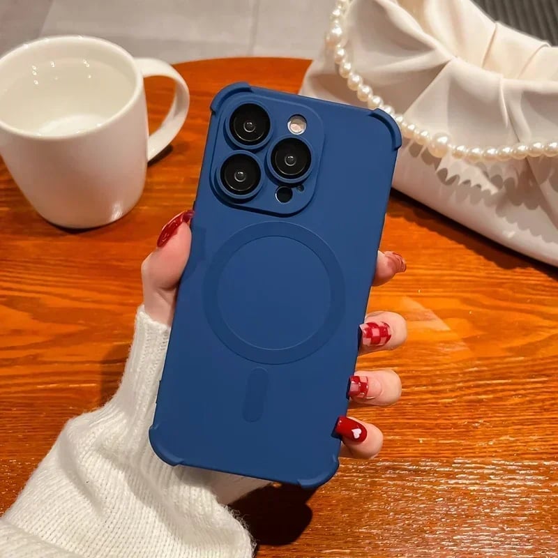 Silicone Shockproof Soft  Wireless Charge  Lens Protection Case