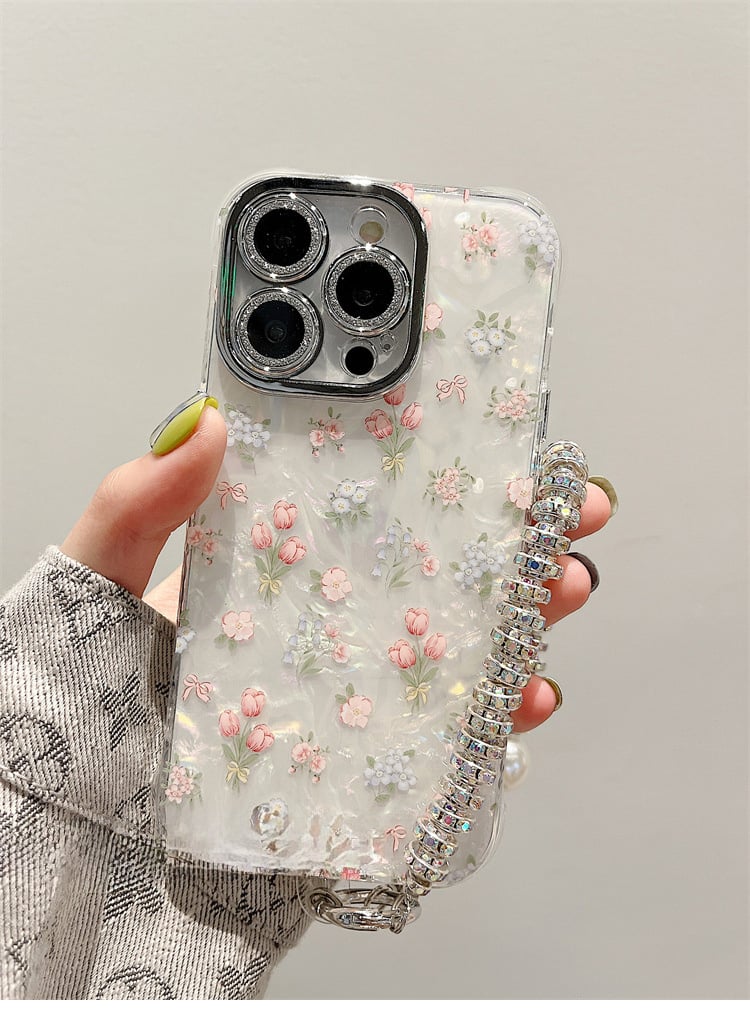 Summer Fresh Small Floral Shell Pattern Bracelet phone case