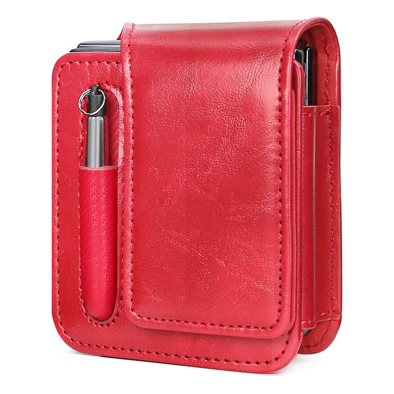 Suitable for Samsung Flip 3/4/5 Folding Screen Mobile Phone Belt Bag with Pen Slot