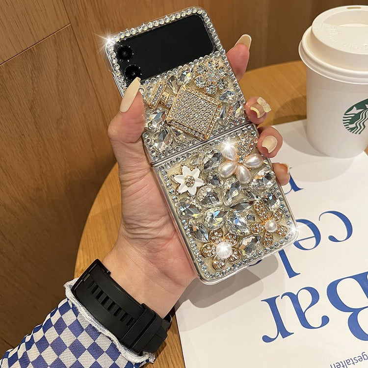 Foldable Luxury Rhinestone Phone Case For Samsung Z Flip 3/4/5/6