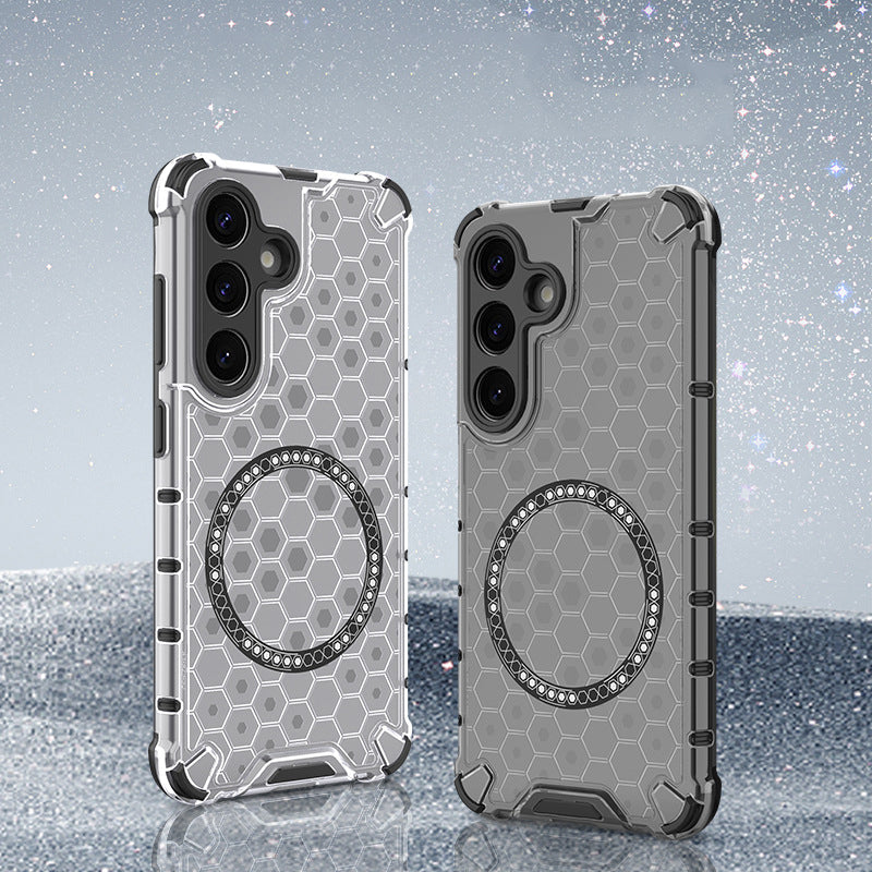 Honeycomb Style Magnetic Ring Phone Case For Samsung