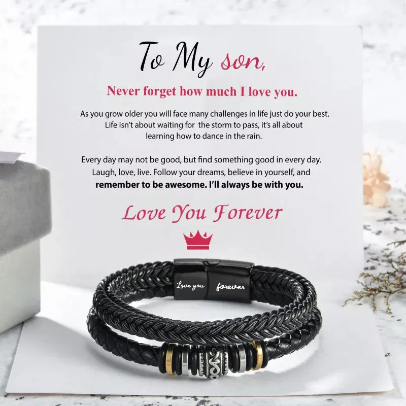 🎄Christmas Hot Sale🎁TO MY SON I WILL ALWAYS BE WITH YOU BRACELET