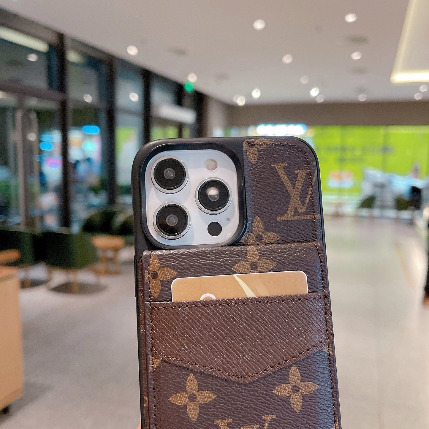 Luxury Leather Case for iPhone with Card Holder - 2-in-1 Design