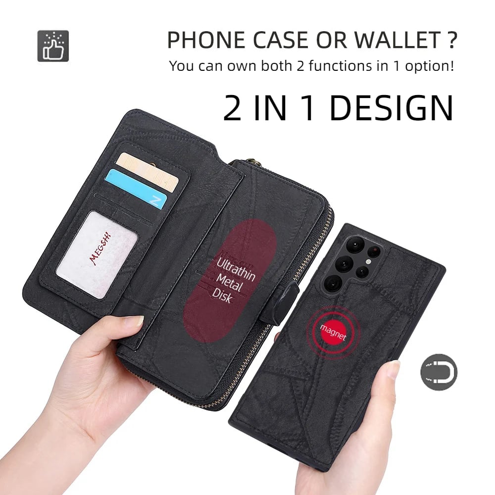 Large Capacity Wallet Type PU Leather Phone Case For Samsung S / Note Series