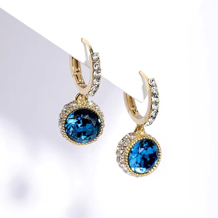 Sapphire Crystal Diamond Earrings