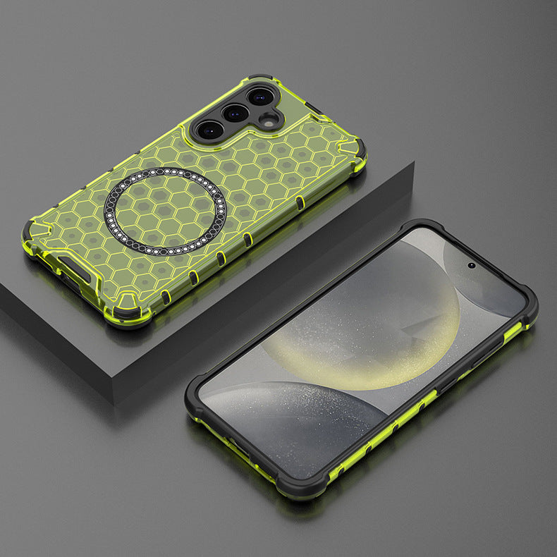 Honeycomb Style Magnetic Ring Phone Case For Samsung