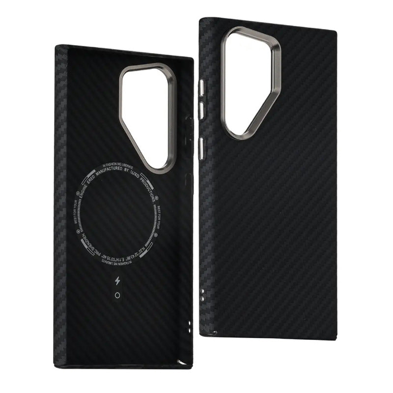 Trendy Carbon Fibre Wireless Case for Samsung