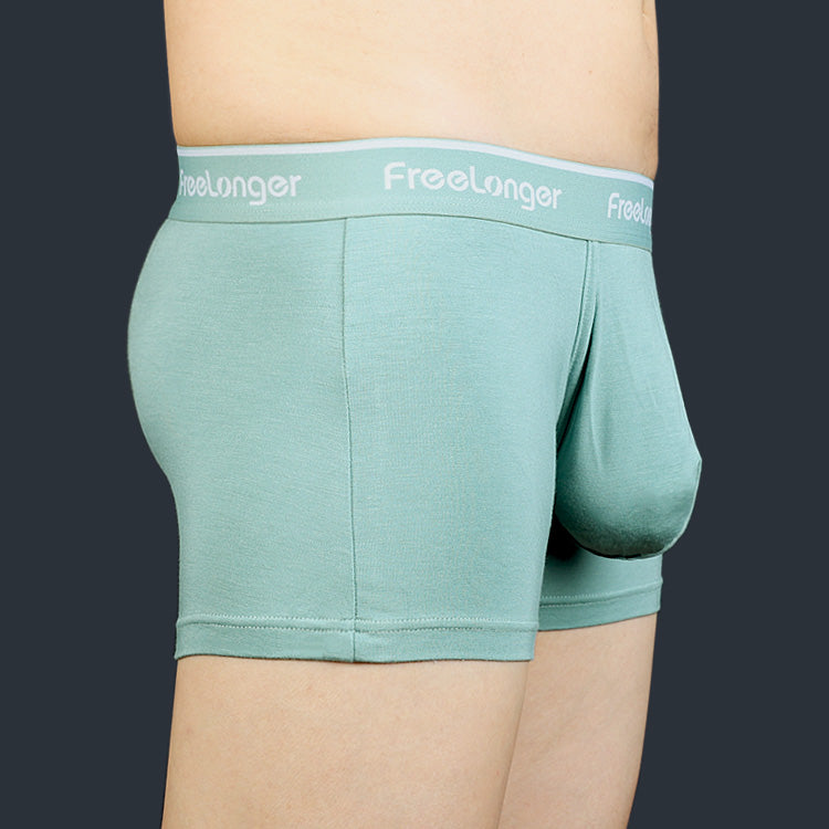 FreeLonger Men's Comfy Separate Big Pouch Boxer Briefs