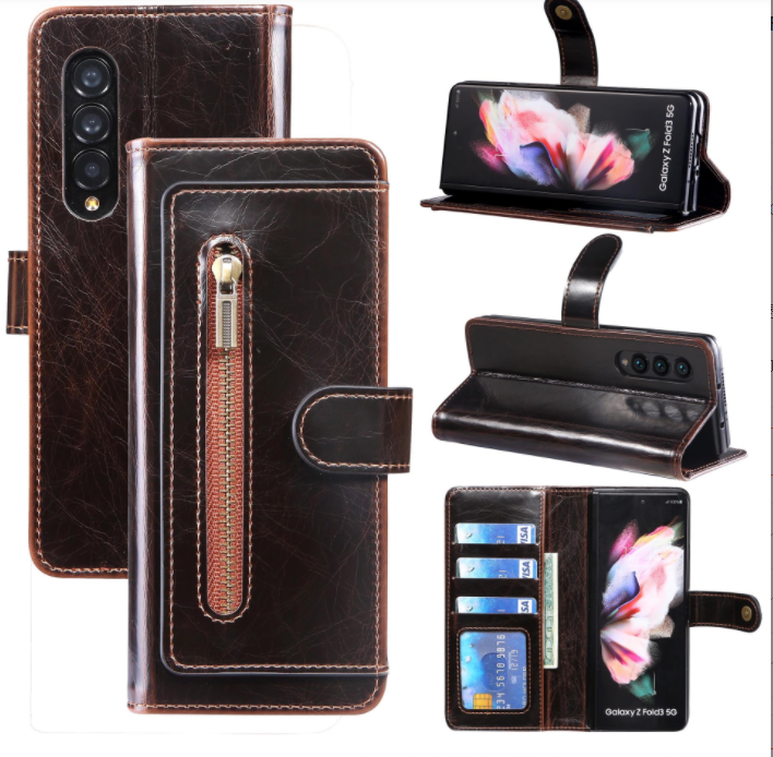 2024 Bagong Foldable Mobile Phone Leather Z Fold 3/4/5 Case Cover