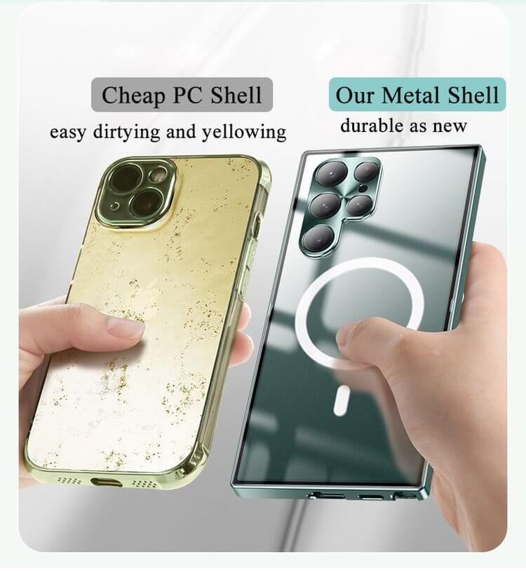 2024 Hot Sale Suitable For Samsung S24ultra PC&Metal Magnetic Phone Case - Full Lens Protection