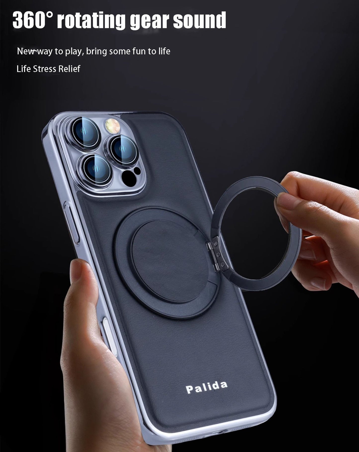 VERSATILEYUS TM  Magnetic rotating stand plating  fall protection case For IPhone16 15 14 13 Pro max Plus