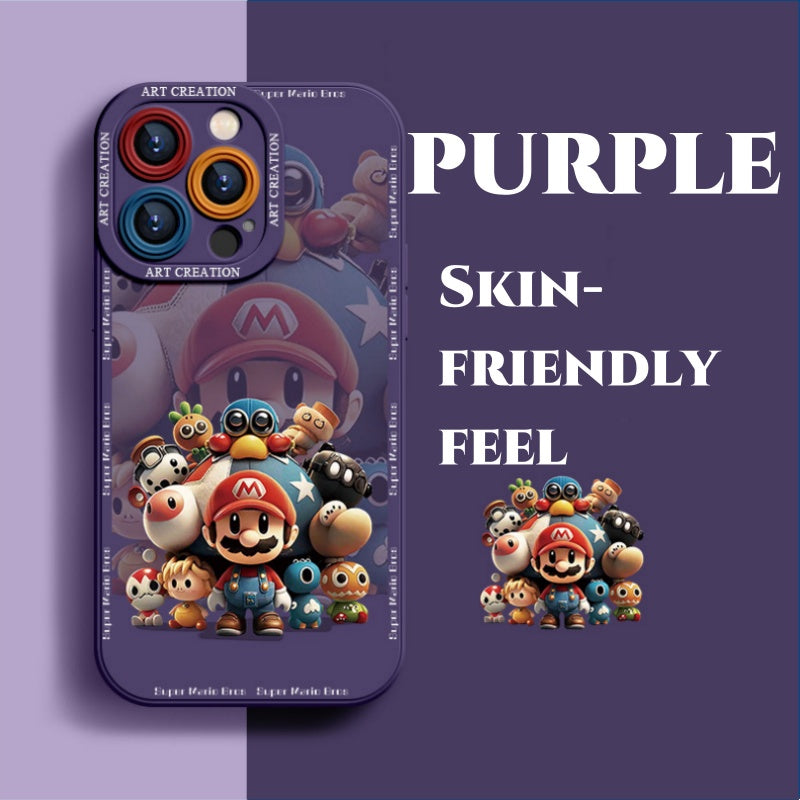 New silicone anti-fall all-inclusive Mario phone case