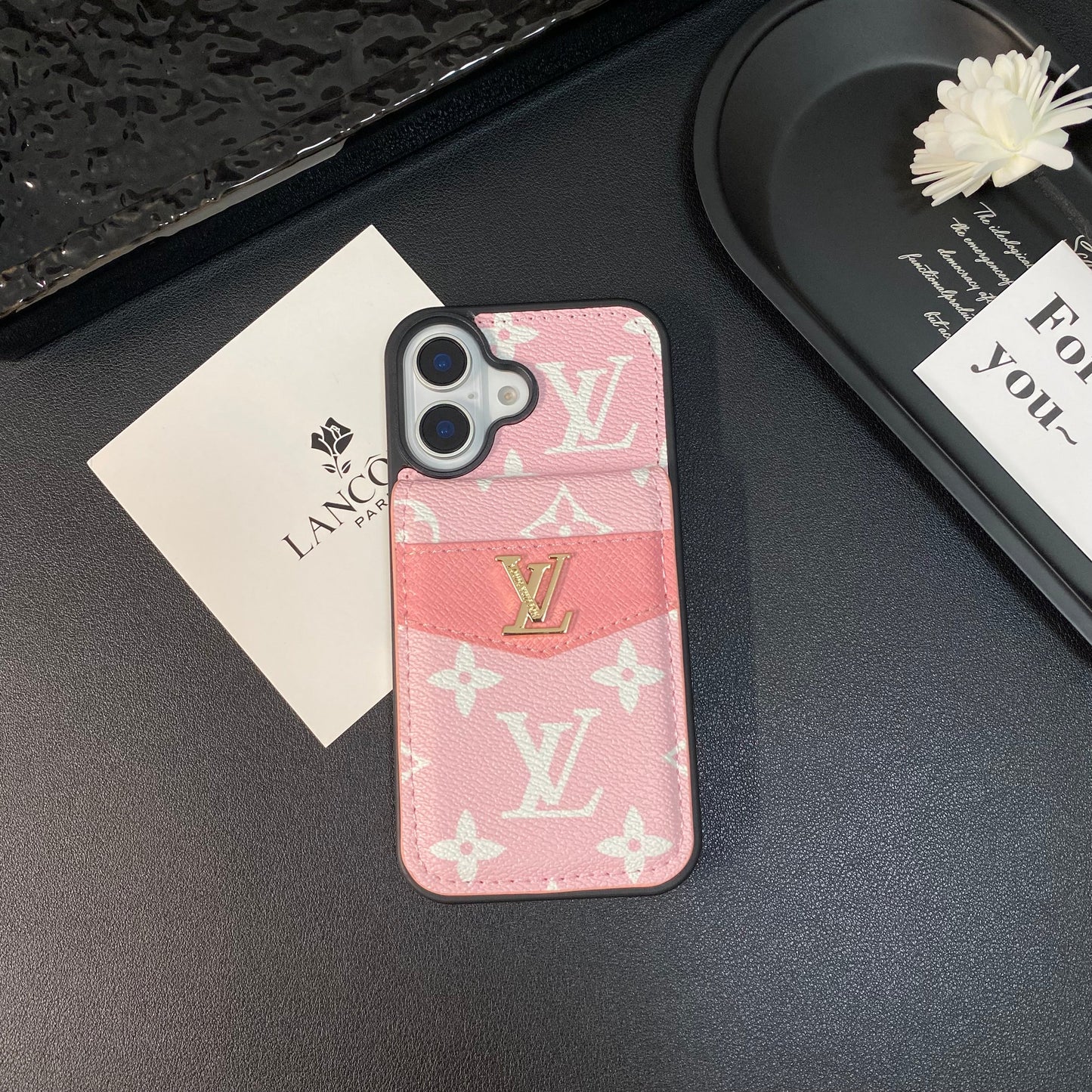 Luxury Leather Case for iPhone with Card Holder - 2-in-1 Design