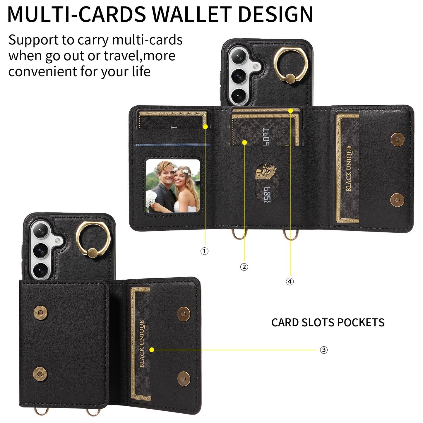 Leather Card Holder Phone Case for Samsung Galaxy A Series