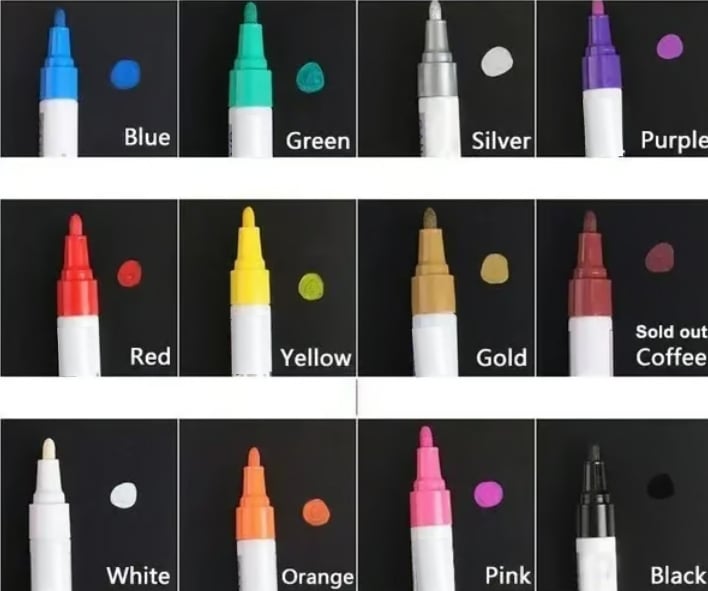 🔥Waterproof Tire Paint Pen-12PCS