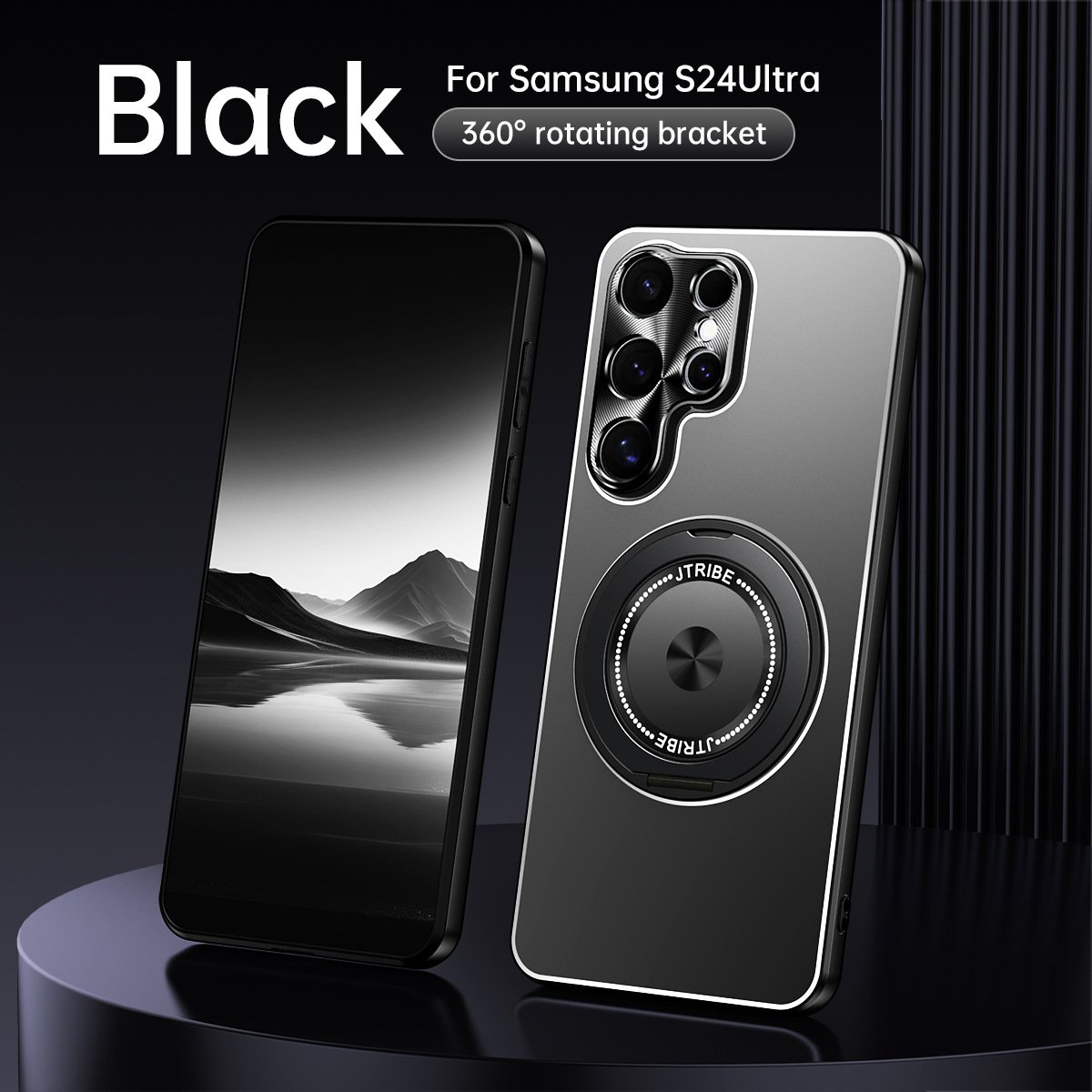 🌐 Titanium Series Rotating Case for Samsung S25 Ultra/S24 Ultra