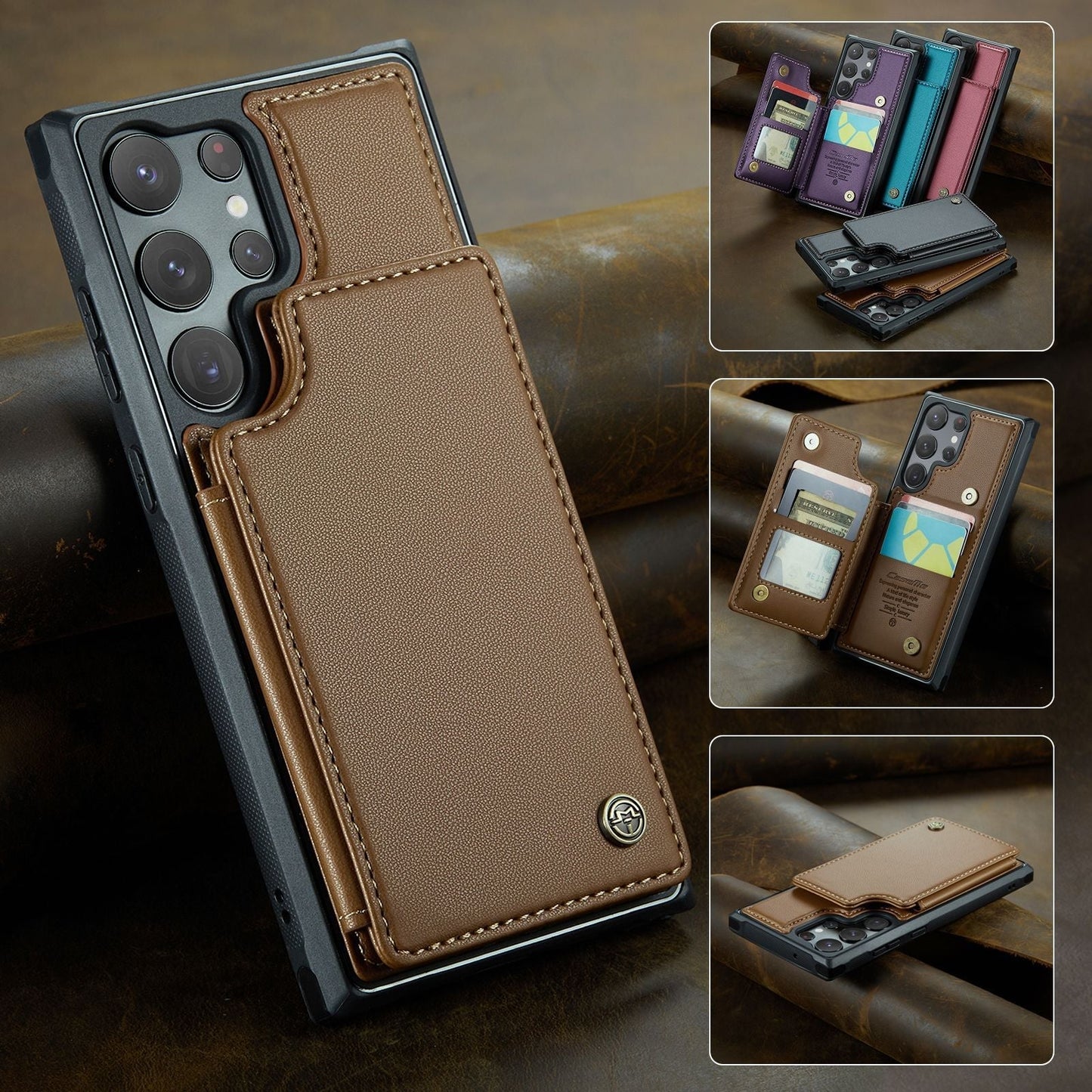 New Wallet Flap Premium Leather Case For Samsung S Series