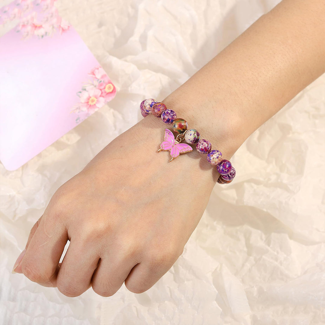 🎄Christmas Pre-sale🎁For Granddaughter- Butterfly Beaded Bracelet