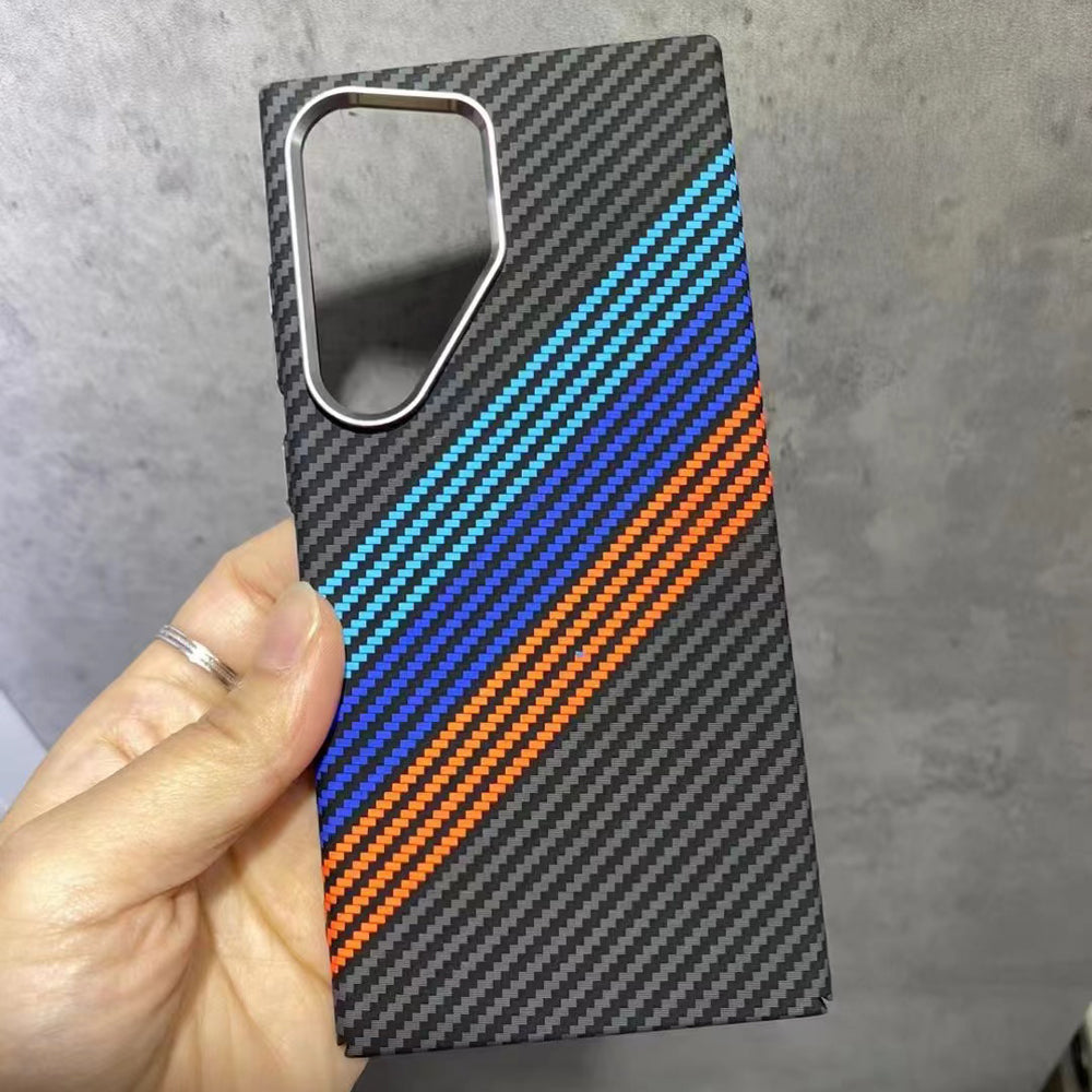 Trendy Carbon Fibre Wireless Case for Samsung