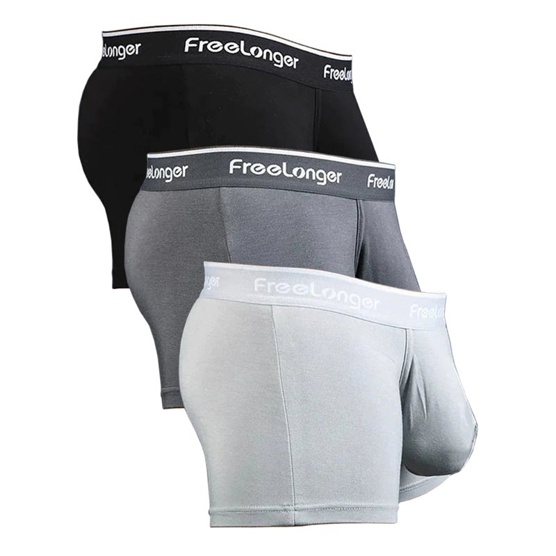 FreeLonger Men's Comfy Separate Big Pouch Boxer Briefs