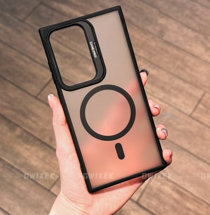 Frosted PC All-inclusive Anti-fall Lens Holder Phone Case For Samsung