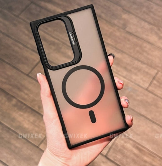 Frosted PC All-inclusive Anti-fall Lens Holder Phone Case For Samsung