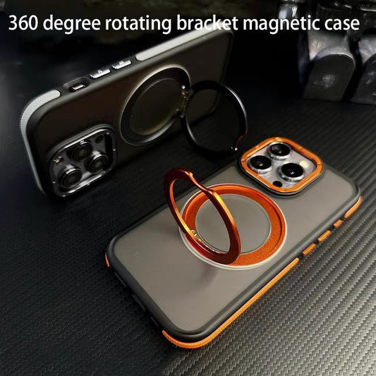 360 Degree Rotating Magnetic Stand Frosted Hard Shell Phone Case