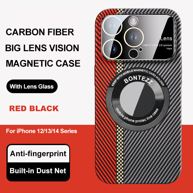 Luxury Carbon Fiber Pattern Magnetic Case  For iPhone 15 Series