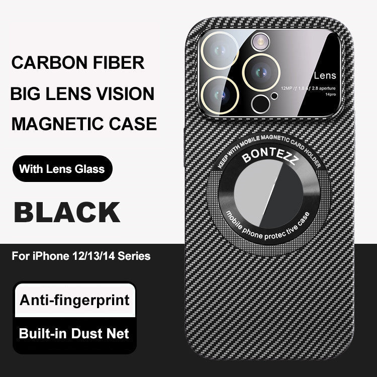 Luxury Carbon Fiber Pattern Magnetic Case  For iPhone 15 Series