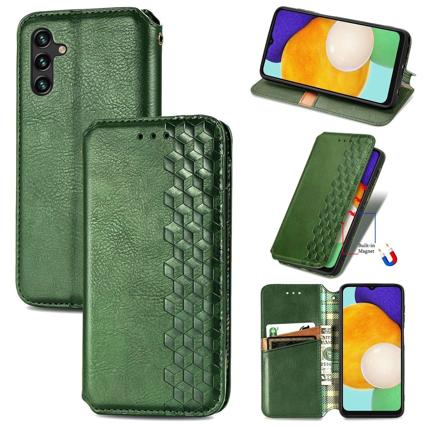 Luxury Leather Case Wallet Card Slot Stand Phone Cover For Samsung S23FE/S21FE/S20FE